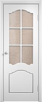 Дверь Верда модель Лидия ПВХ Белый стекло